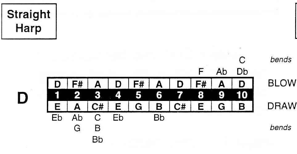 a diatonic harmonica notes